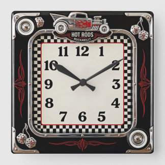 Reloj Cuadrado Rockabilly