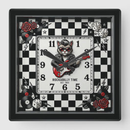 Reloj Cuadrado Rockabilly