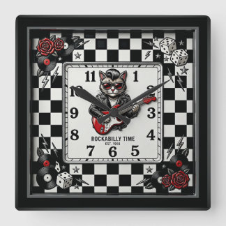 Reloj Cuadrado Rockabilly