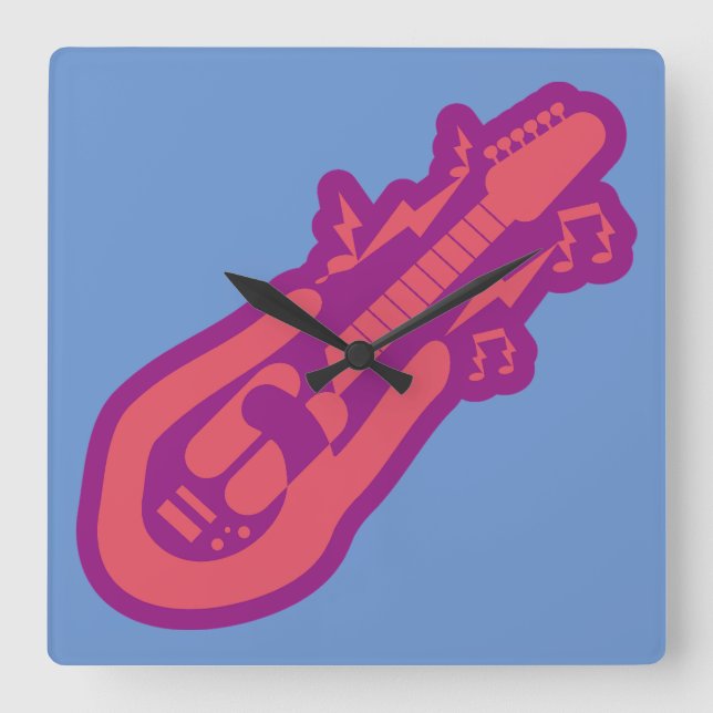 RELOJ CUADRADO ROCKERUM MAGNET ROCK BY MASANSER PIXELAT (Anverso)