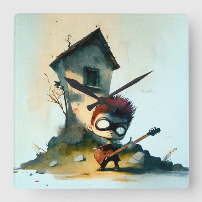 Reloj Cuadrado Rocking Randy (Anverso)