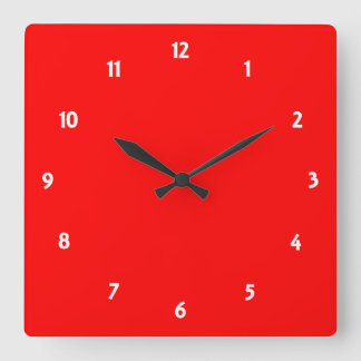 Reloj Cuadrado Rojo
