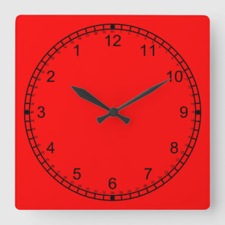 Reloj Cuadrado Rojo