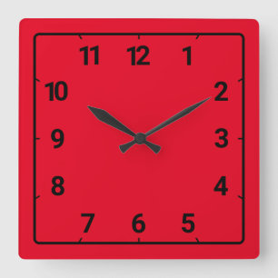 Reloj Cuadrado Rojo