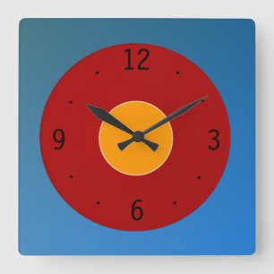 Reloj Cuadrado Rojo muy claro Amarillo Rojo>Relojes de cocina lis
