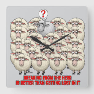 RELOJ CUADRADO ROMPER CON EL REBAÑO ES MEJOR QUE PERDERSE