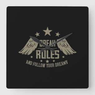 Reloj Cuadrado Romper reglas y seguir tu sueño