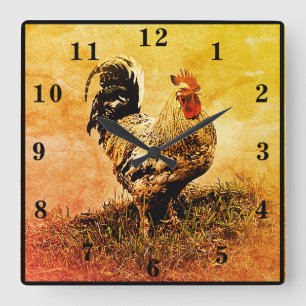 Reloj Cuadrado Rooster