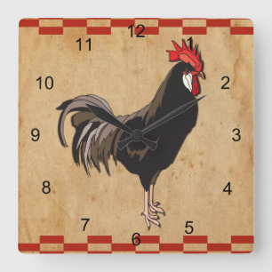 Reloj Cuadrado Rooster
