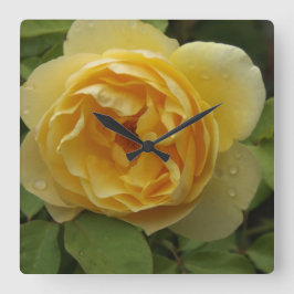 Reloj Cuadrado Rosa amarilla