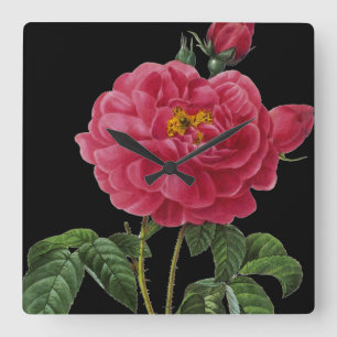 Reloj Cuadrado Rosa Gallica