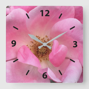 Reloj Cuadrado Rosa rosa