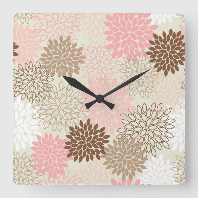 Reloj Cuadrado Rosa y modelo de la mamá de Brown (Anverso)