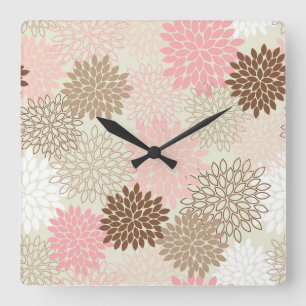 Reloj Cuadrado Rosa y modelo de la mamá de Brown