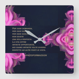 Reloj Cuadrado Rose broken heart in black in the powder & Dubbio