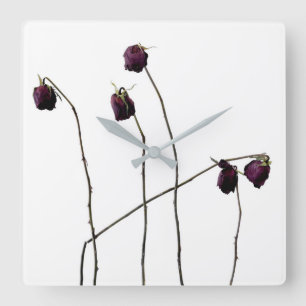 Reloj Cuadrado Roses rojos