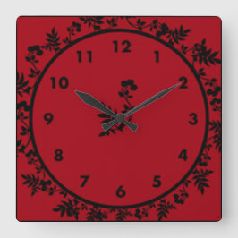 Reloj Cuadrado Rosey Wine