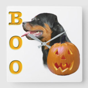 Reloj Cuadrado Rottweiler Halloween