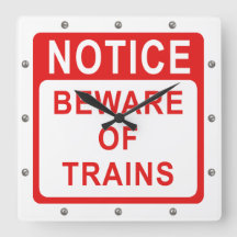 Rótulo de Ferrocarriles, Cuidado con los Trenes