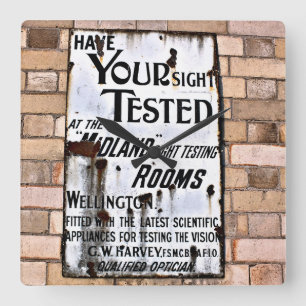 Reloj Cuadrado Rótulo DE VINTACIÓN DE INGLATERRA ANTIGUO