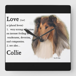 Reloj Cuadrado Rough Collie Love es