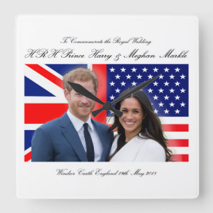 Reloj Cuadrado Royal Wedding Prince Harry and Meghan Markle
