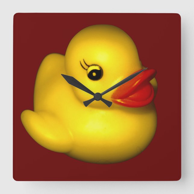 Reloj Cuadrado Rubber Ducky (Anverso)