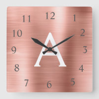 Rubor Pink - Rosa Gold Metallic Monograma Nombre