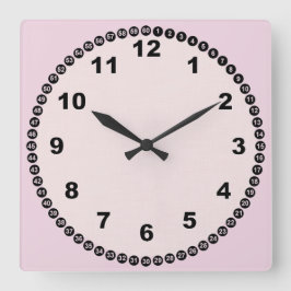 Reloj Cuadrado Rubor Pinks
