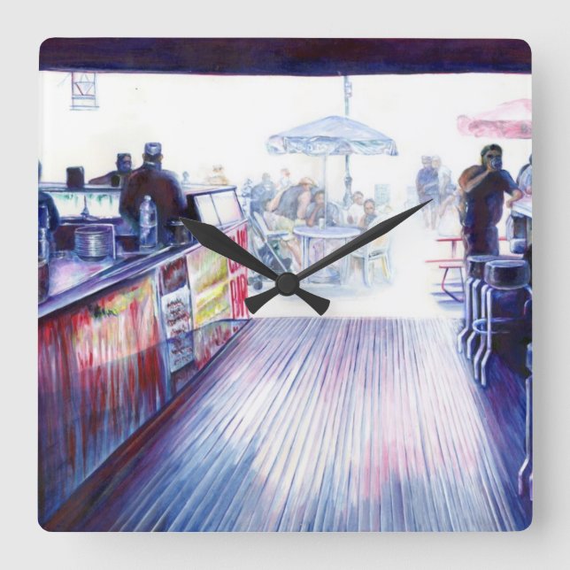 Reloj Cuadrado Ruby's, Coney Island, Nueva York (Anverso)