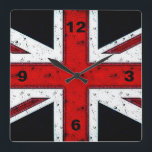 Reloj Cuadrado Rugged Union Jack<br><div class="desc">Rugged Union Jack</div>