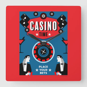 Reloj Cuadrado Ruleta de póquer de juegos de casino