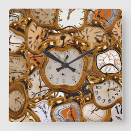 Reloj Cuadrado Running Flowing Time Clock Watch Club Bar Room