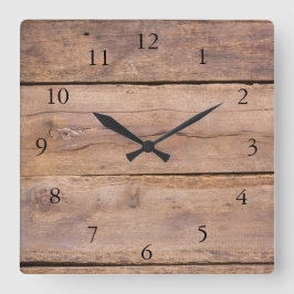 Reloj Cuadrado Rustic barn wood stylish elegant