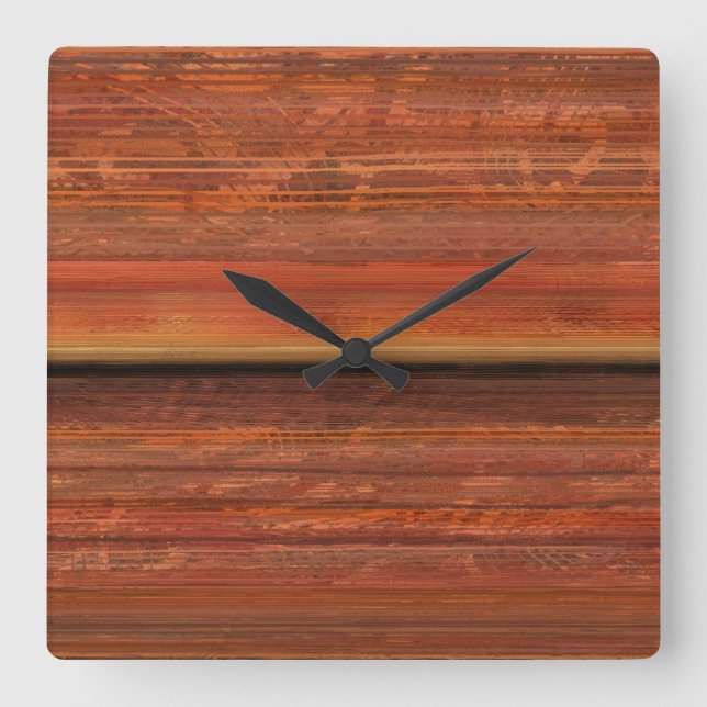 Reloj Cuadrado Rustic Square Wall Clock (Anverso)