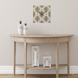 Reloj Cuadrado Rústico claro tradicional