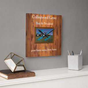 Reloj Cuadrado Rústico 🌿 Country Inn