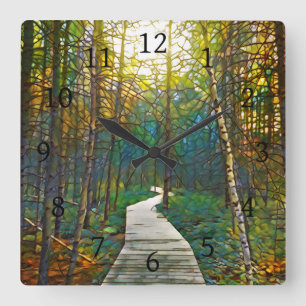 Reloj Cuadrado Ruta en el diseño forestal 263