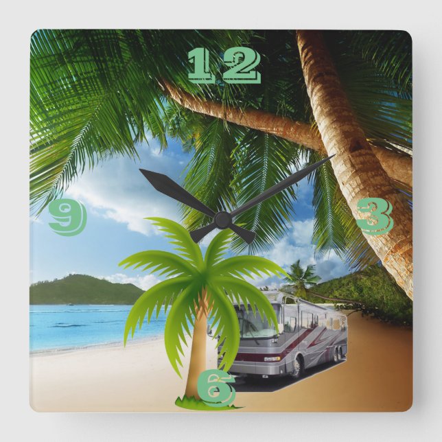 Reloj Cuadrado RV TIME Tic Toc Wall Clocks (Anverso)
