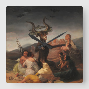 Reloj Cuadrado Sábado de las brujas por Francisco de Goya