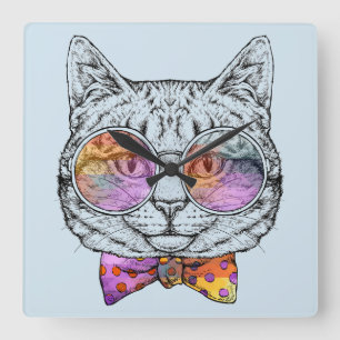 Reloj Cuadrado Sabio Kitty Kat