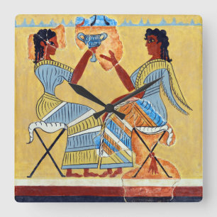 Reloj Cuadrado sacerdotes del fresco del campamento hablando répl