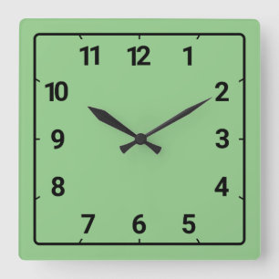 Reloj Cuadrado Sage green