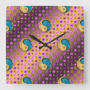 Reloj Cuadrado Sagitario & Caballo de Agua