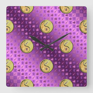 Reloj Cuadrado Sagitario y Cerdo de Metal