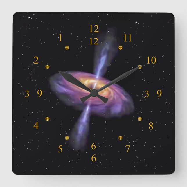 Reloj Cuadrado  Sagittarius A Quasar V2 ~ Time Machine Clock ~ (Anverso)