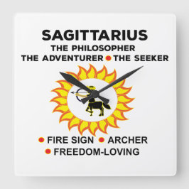 Reloj Cuadrado Sagittarius Zodiac Archer Birthday