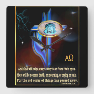 Reloj Cuadrado Sagrada Escritura