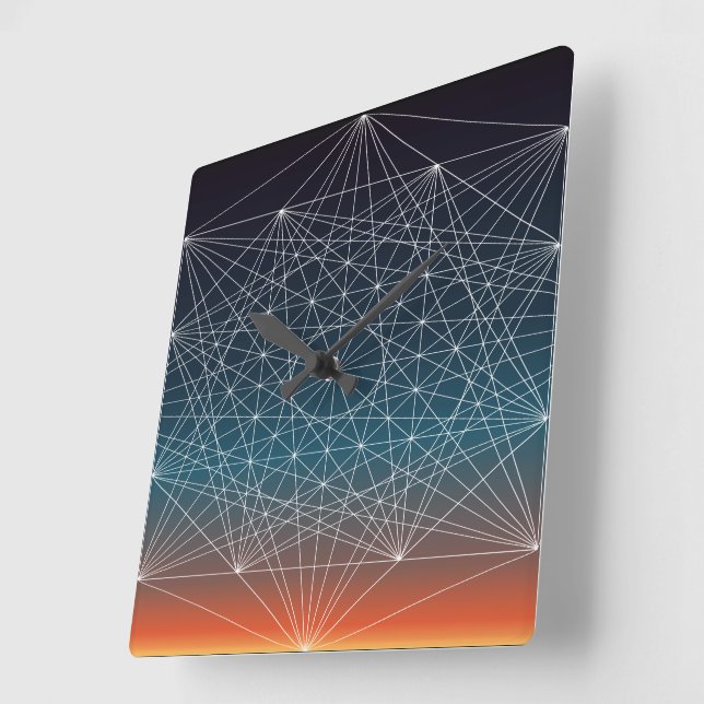 Reloj Cuadrado Sagrado atardecer G (Ángulo)