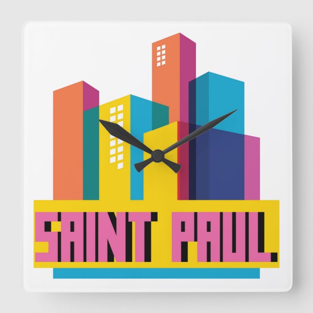 Reloj Cuadrado Saint Paul in Design (Anverso)